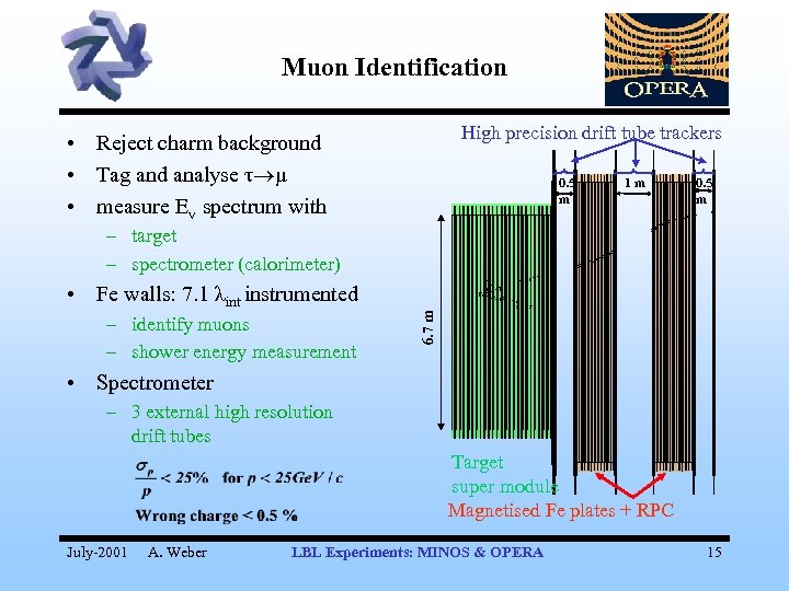 Muon Identification High precision drift tube trackers • Reject charm background • Tag and