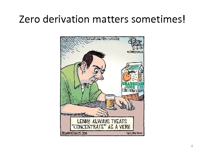 Zero derivation matters sometimes! 4 