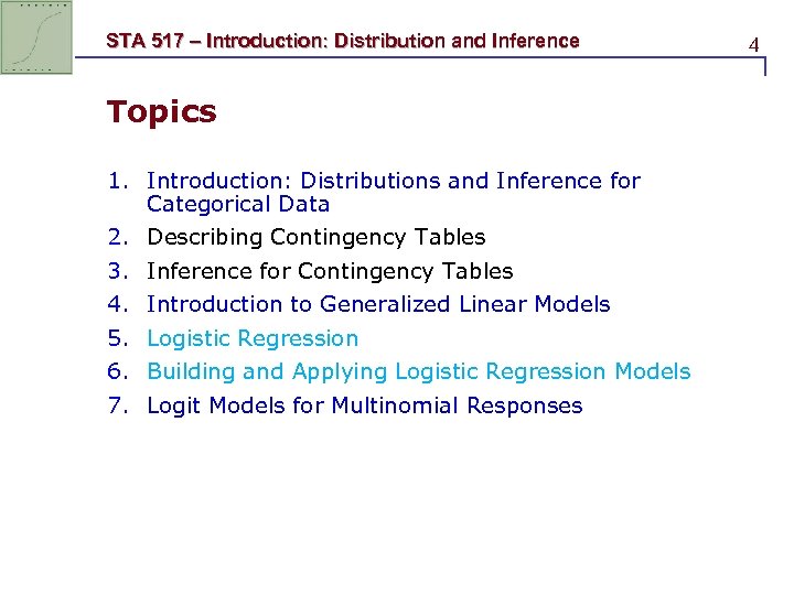 STA 517 – Introduction: Distribution and Inference Topics 1. Introduction: Distributions and Inference for