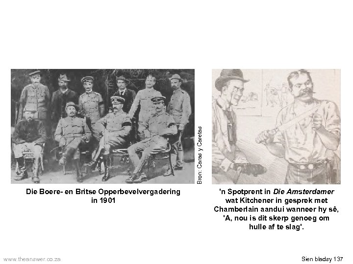Bron: Caras y Caretas Die Boere- en Britse Opperbevelvergadering in 1901 www. theanswer. co.