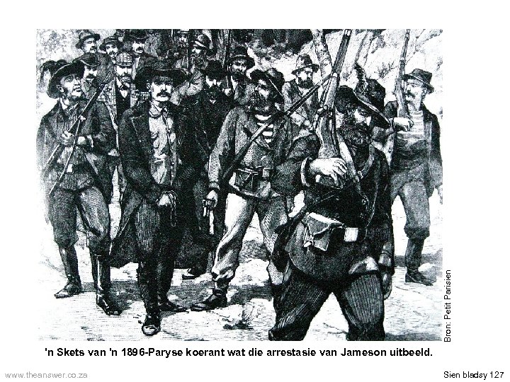 Bron: Petit Parisien 'n Skets van 'n 1896 -Paryse koerant wat die arrestasie van