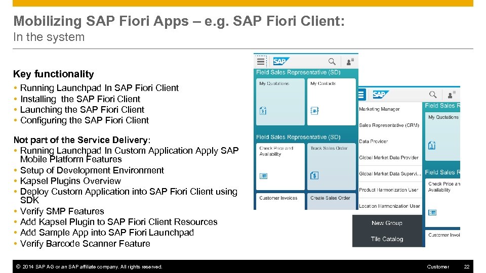 Mobilizing SAP Fiori Apps – e. g. SAP Fiori Client: In the system Key