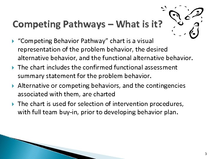 Competing Pathways – What is it? “Competing Behavior Pathway” chart is a visual representation