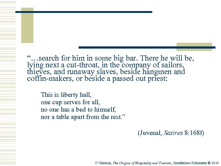 “…search for him in some big bar. There he will be, lying next a