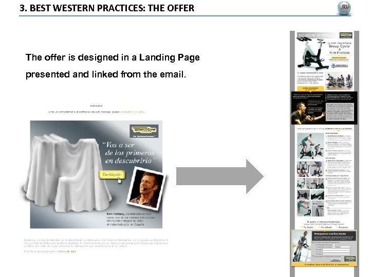 3. BEST WESTERN PRACTICES: THE OFFER The offer is designed in a Landing Page