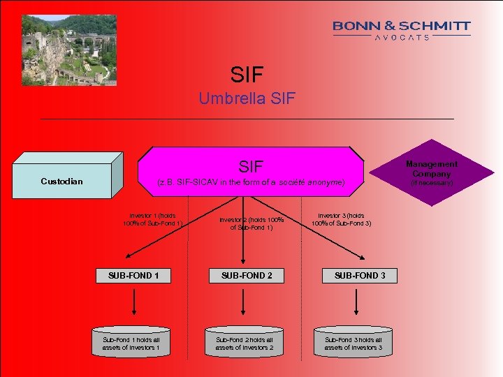 SIF Umbrella SIF ______________________________________ SIF Custodian (z. B. SIF-SICAV in the form of a