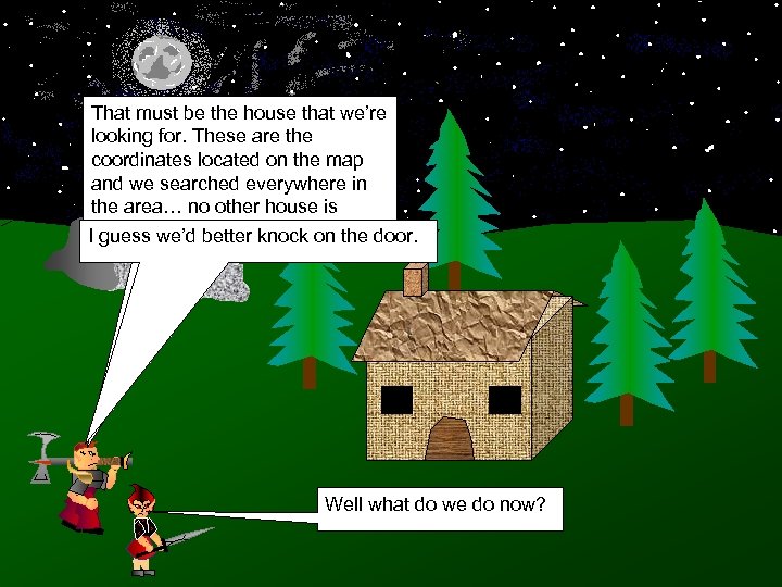 That must be the house that we’re looking for. These are the coordinates located