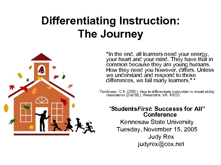 Differentiating Instruction: The Journey 