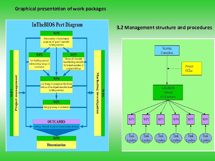 Graphical presentation of work packages 3. 2 Management structure and procedures 