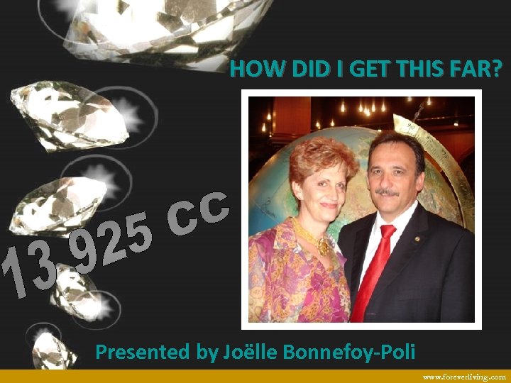 HOW DID I GET THIS FAR? Presented by Joëlle Bonnefoy-Poli www. foreverliving. com 