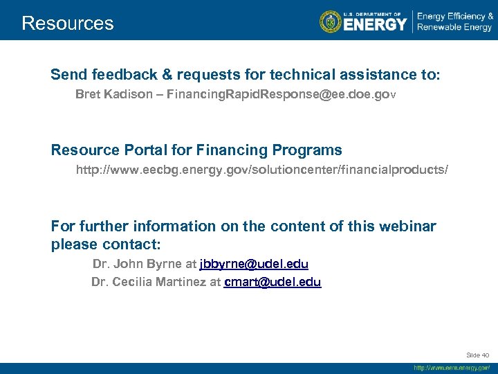 Resources Send feedback & requests for technical assistance to: Bret Kadison – Financing. Rapid.