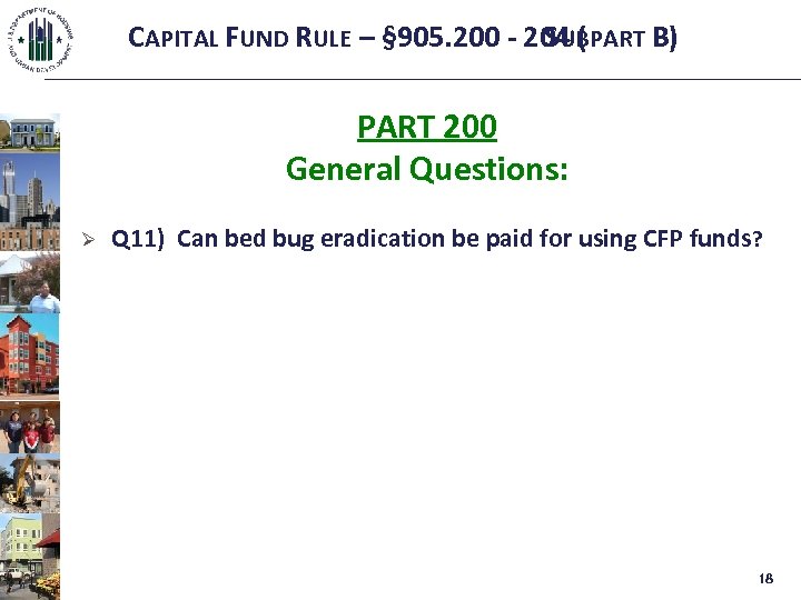 CAPITAL FUND RULE – § 905. 200 - 204 ( SUBPART B) PART 200