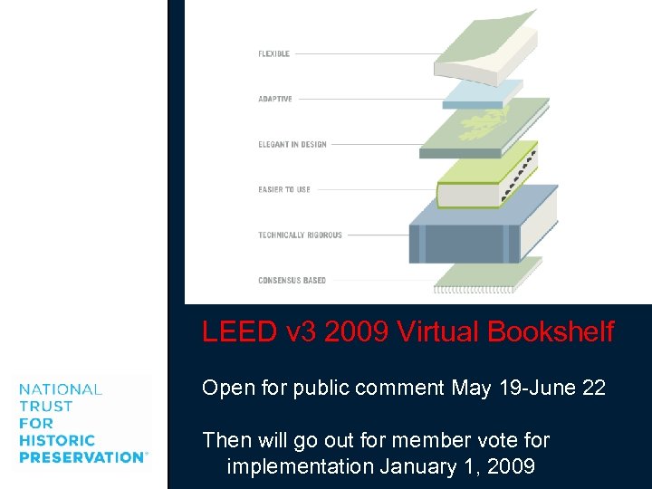 LEED v 3 2009 Virtual Bookshelf Open for public comment May 19 -June 22