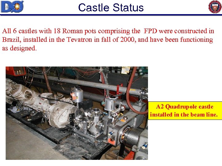 Castle Status All 6 castles with 18 Roman pots comprising the FPD were constructed