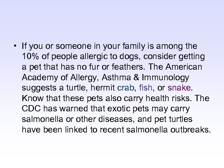  • If you or someone in your family is among the 10% of