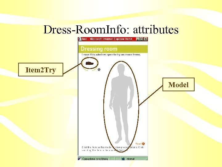 Dress-Room. Info: attributes Item 2 Try Model 