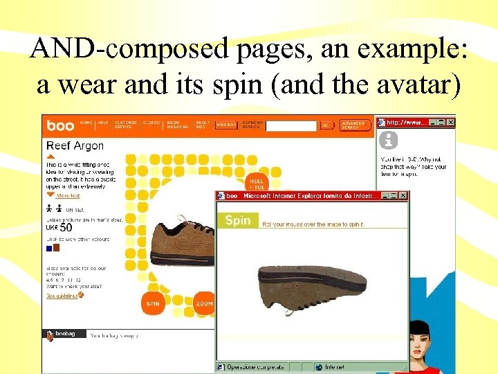AND-composed pages, an example: a wear and its spin (and the avatar) 