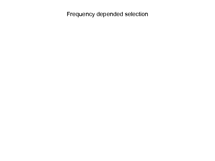 Frequency depended selection 