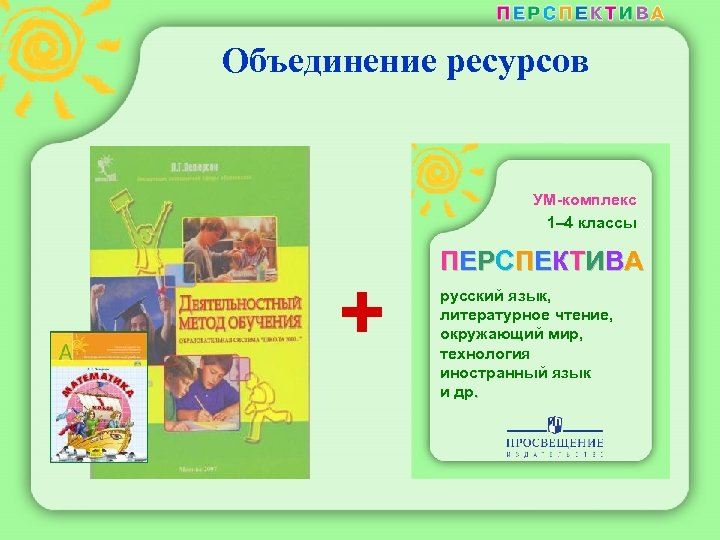 Объединение ресурсов УМ-комплекс 1– 4 классы : + П Е Р СП Е К