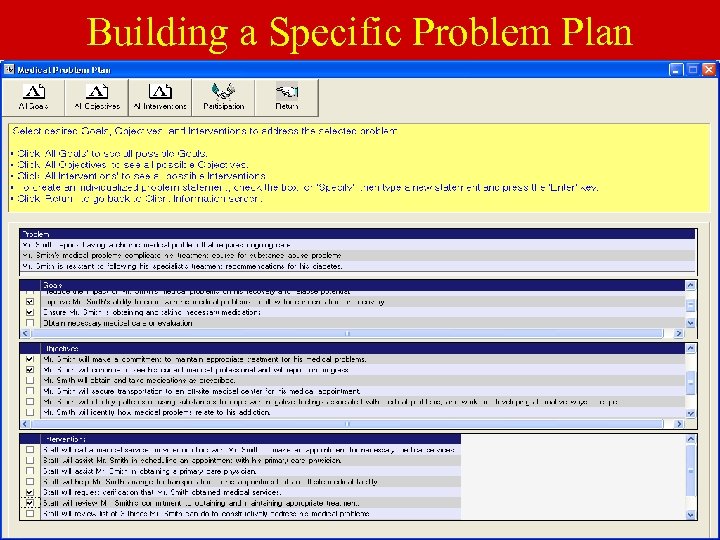 Building a Specific Problem Plan 