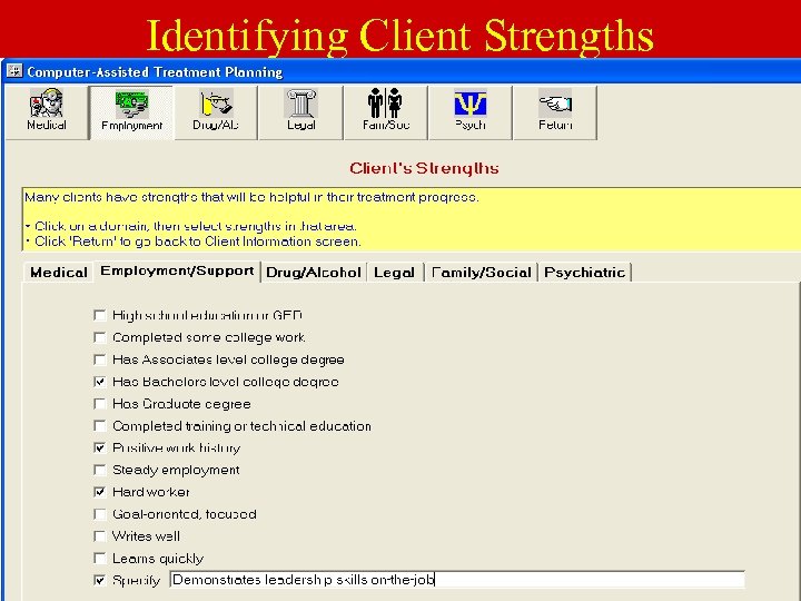 Identifying Client Strengths 
