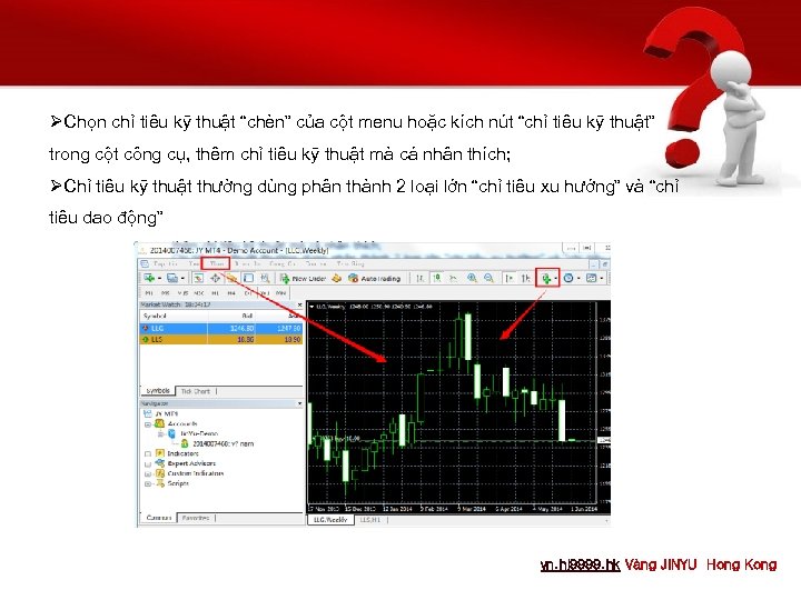 ØChọn chỉ tiêu kỹ thuật “chèn” của cột menu hoặc kích nút “chỉ tiêu