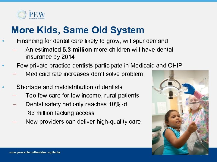 More Kids, Same Old System • • • Financing for dental care likely to