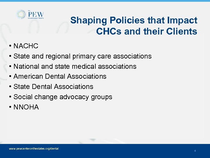Shaping Policies that Impact CHCs and their Clients • NACHC • State and regional