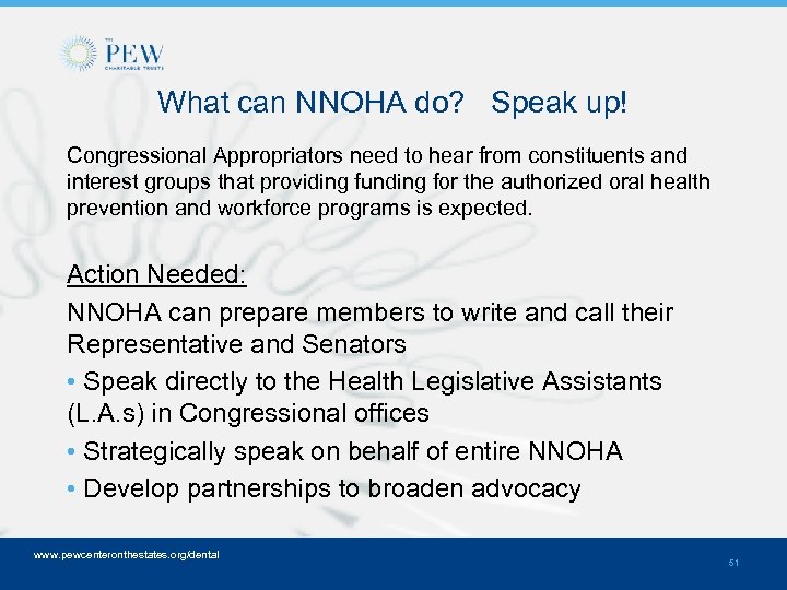 What can NNOHA do? Speak up! Congressional Appropriators need to hear from constituents and