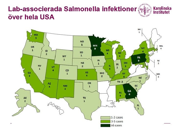 Lab-associerada Salmonella infektioner över hela USA 