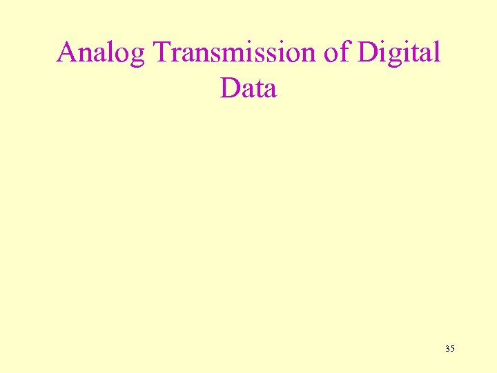 Analog Transmission of Digital Data 35 
