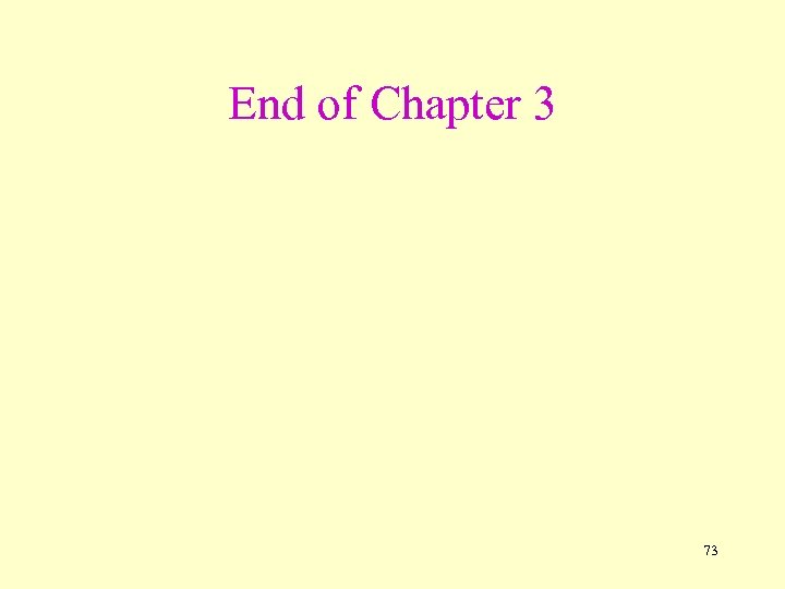 End of Chapter 3 73 