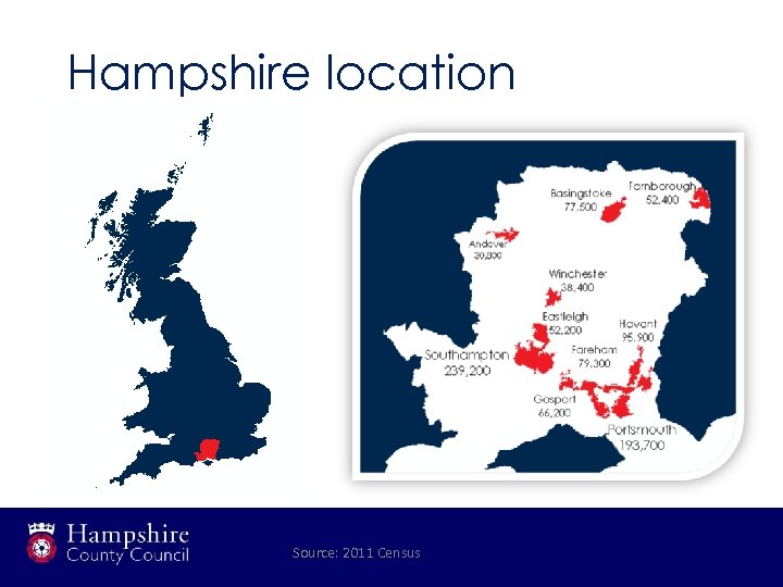 Hampshire location Source: 2011 Census 