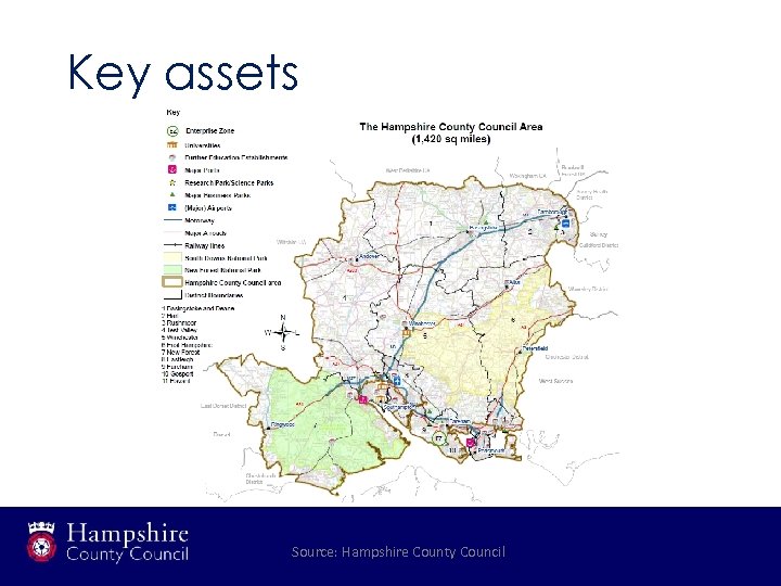 Key assets Source: Hampshire County Council 