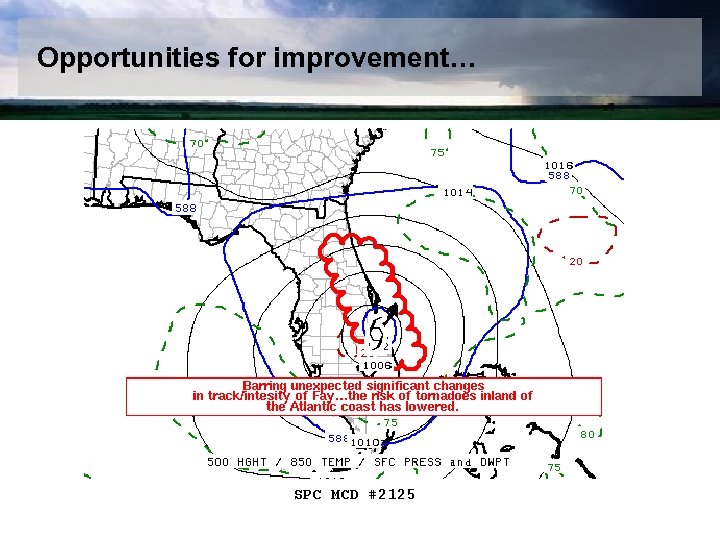 Opportunities for improvement… 