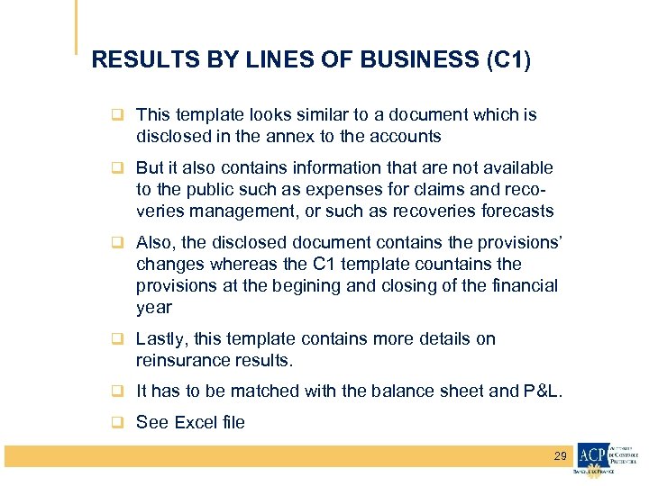 RESULTS BY LINES OF BUSINESS (C 1) q This template looks similar to a