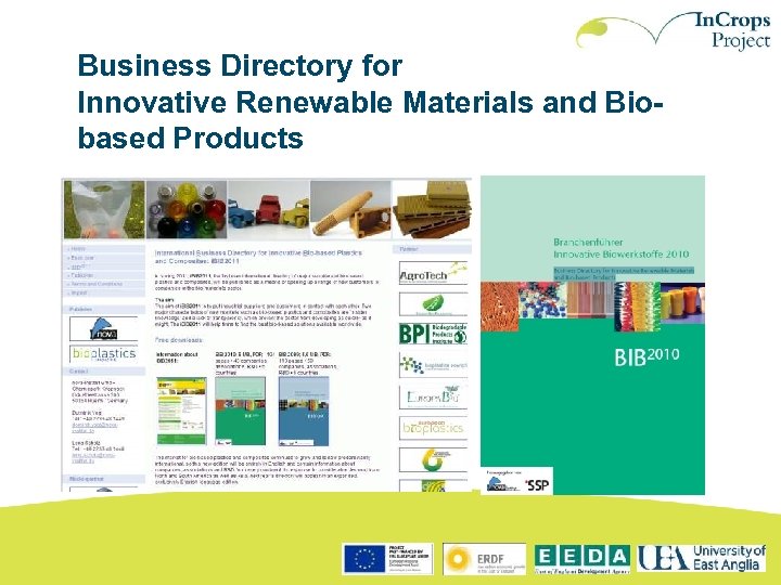 Business Directory for Innovative Renewable Materials and Biobased Products 