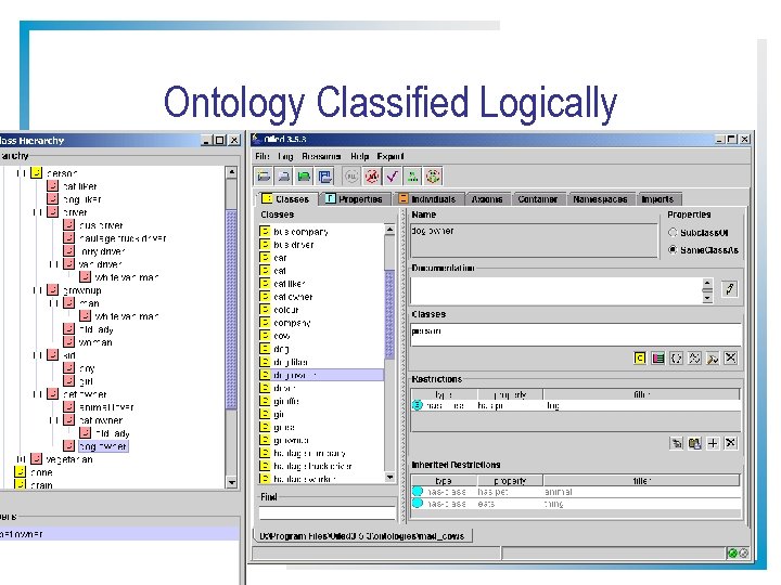 Ontology Classified Logically 