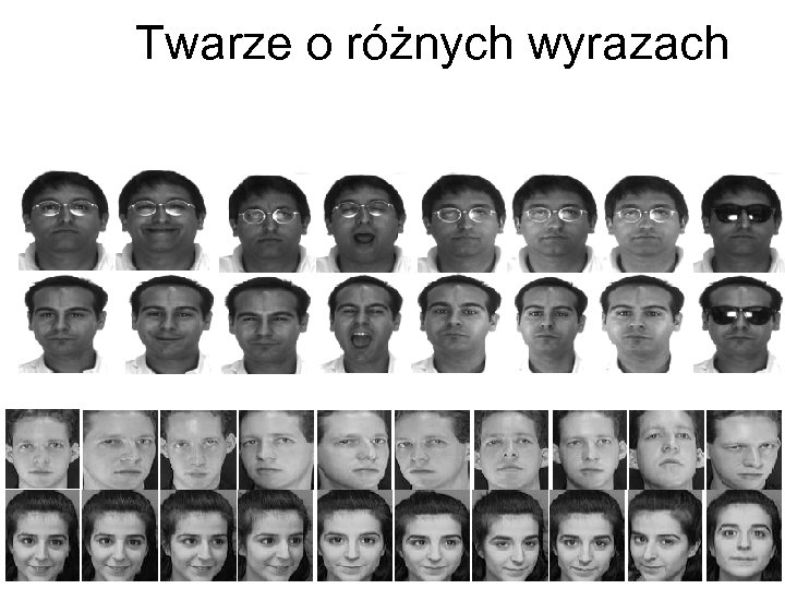 Twarze o różnych wyrazach 