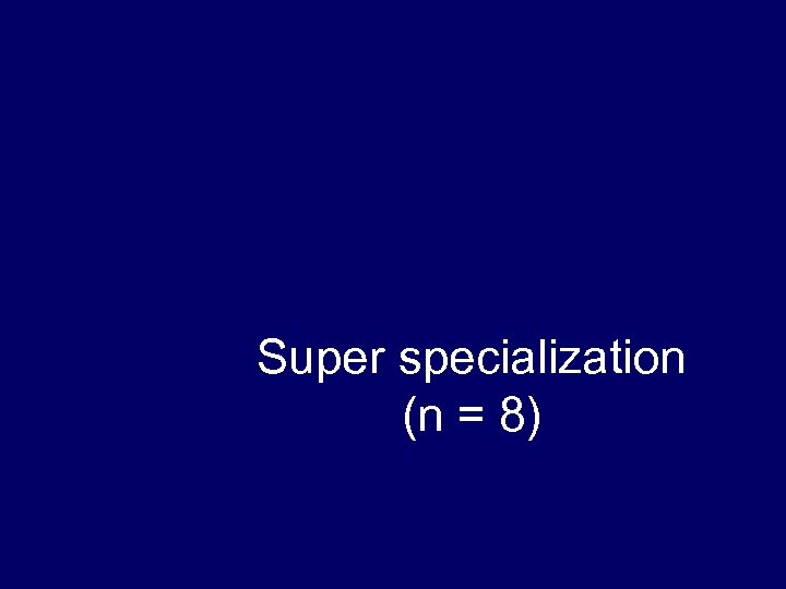 Super specialization (n = 8) 