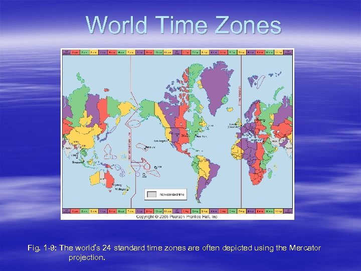 World Time Zones Fig. 1 -9: The world’s 24 standard time zones are often