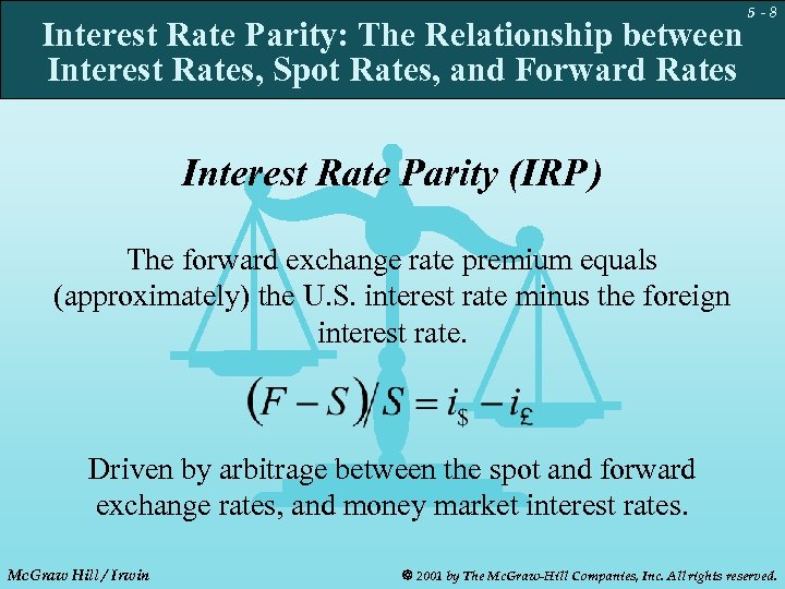 Interest Rate Parity: The Relationship between Interest Rates, Spot Rates, and Forward Rates 5