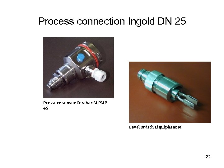 Process connection Ingold DN 25 Pressure sensor Cerabar M PMP 45 Level switch Liquiphant