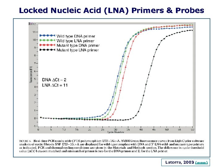 Locked Nucleic Acid (LNA) Primers & Probes Latorra, 2003 (www) 