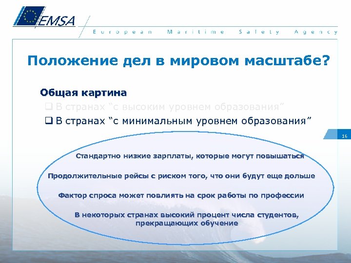 Положение дел в мировом масштабе? Общая картина q В странах “с высоким уровнем образования”