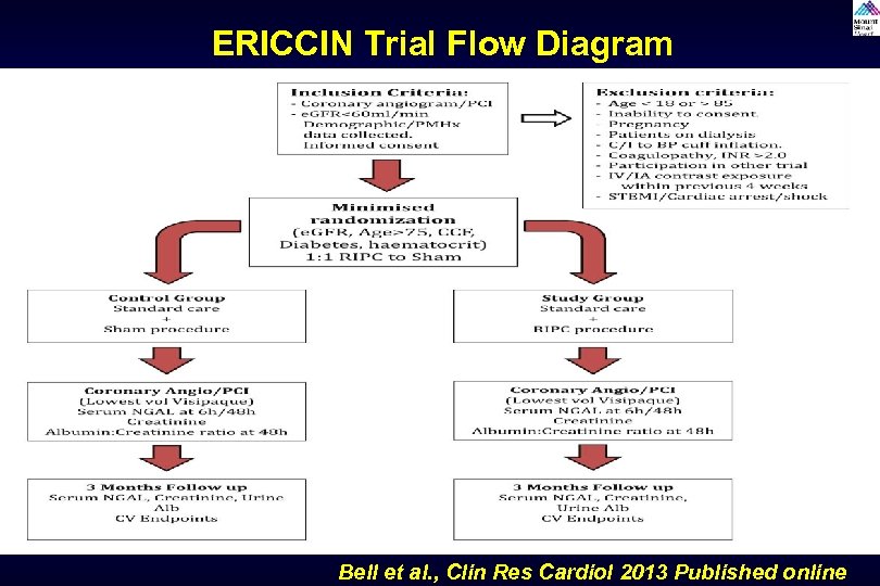 ERICCIN Trial Flow Diagram Bell et al. , Clin Res Cardiol 2013 Published online