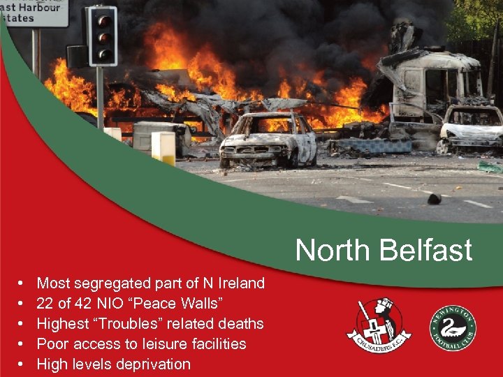 North Belfast • • • Most segregated part of N Ireland 22 of 42