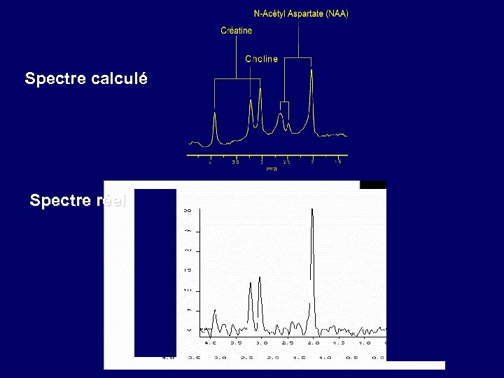 Spectre calculé Spectre réel 
