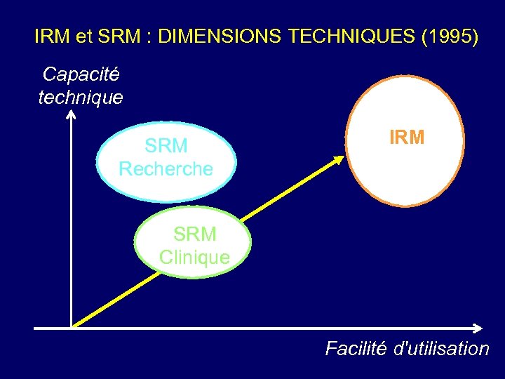 IRM et SRM : DIMENSIONS TECHNIQUES (1995) Capacité technique SRM Recherche IRM SRM Clinique