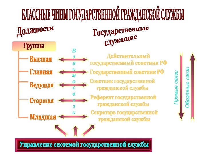 Обратные связи Прямые связи В з а и м о с в я з